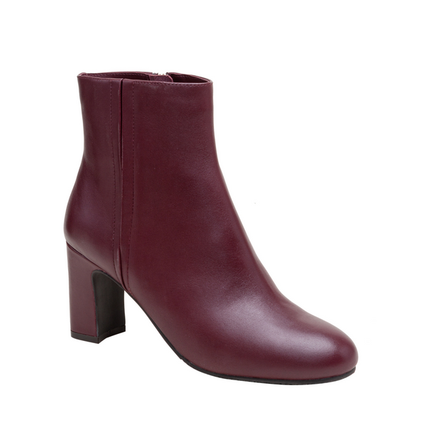 linea paolo WYLDA | Leather Ankle Boots Dark Burgundy Leather linea paolo WYLDA | Leather Ankle Boots Dark Burgundy Leather