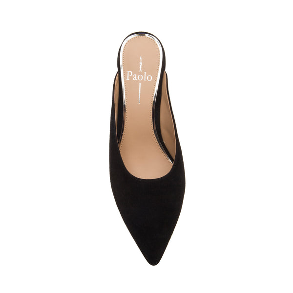 Linea Paolo ZADIE | Mid-Height Block Heel Mules Black Suede