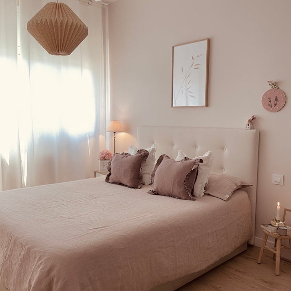 Linen Tales Ashes Of Roses Linen Pillowcase With Frills