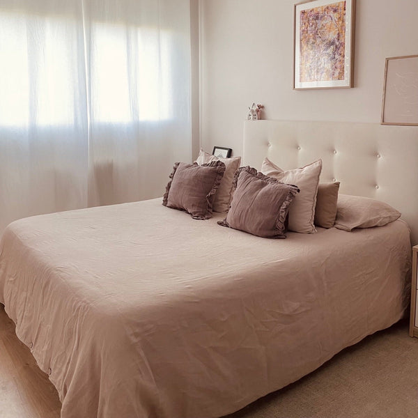 Linen Tales Ashes Of Roses Linen Pillowcase With Frills