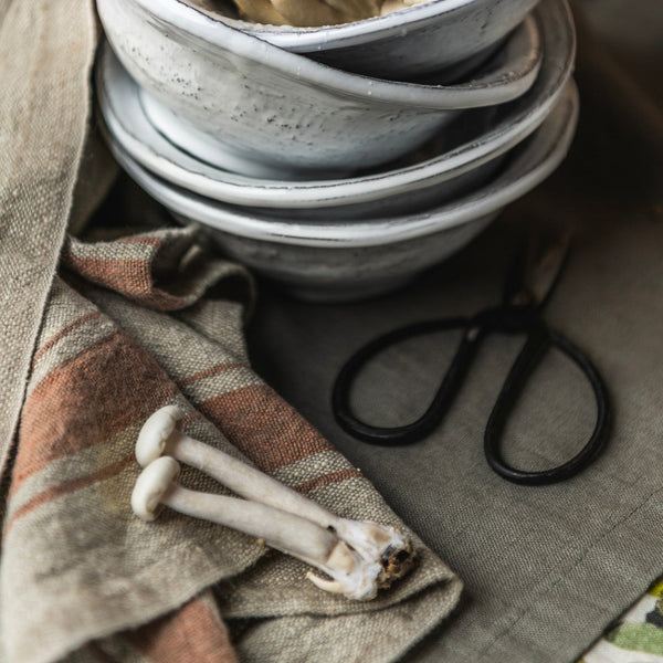 Linen Tales Beige Stripe Vintage Linen Kitchen Towel