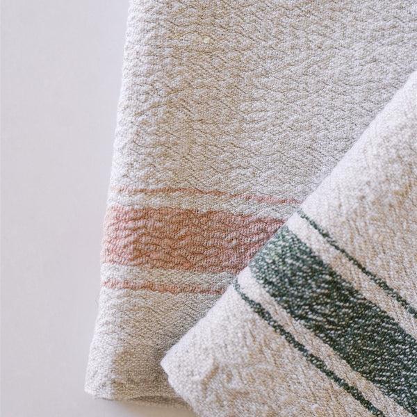 Linen Tales Beige Stripe Vintage Linen Kitchen Towel