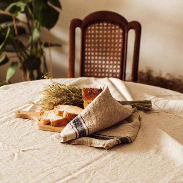 Linen Tales Blue Stripe Vintage Linen Kitchen Towel