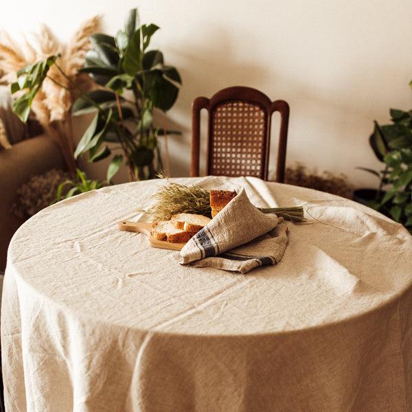 Linen Tales Blue Stripe Vintage Linen Napkins Set Of 2