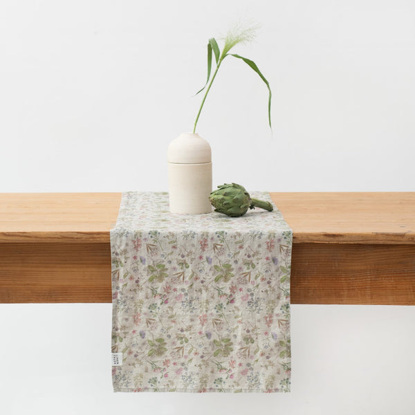 linen tales Botany 2 Lightweight Linen Table Runner