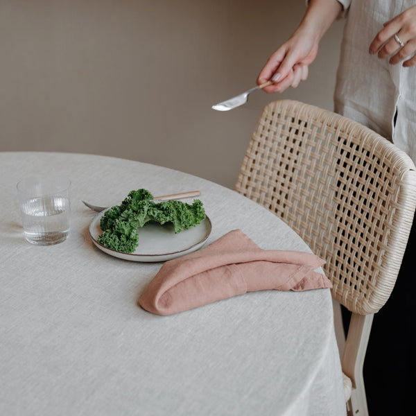 Linen Tales Cafe Creme Lightweight Linen Napkins Set Of 2