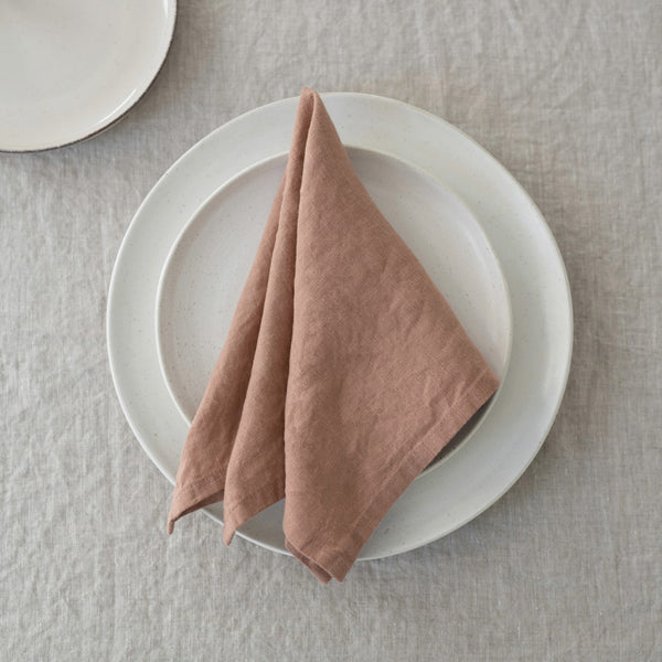 linen tales Cafe Creme Lightweight Linen Napkins Set of 2