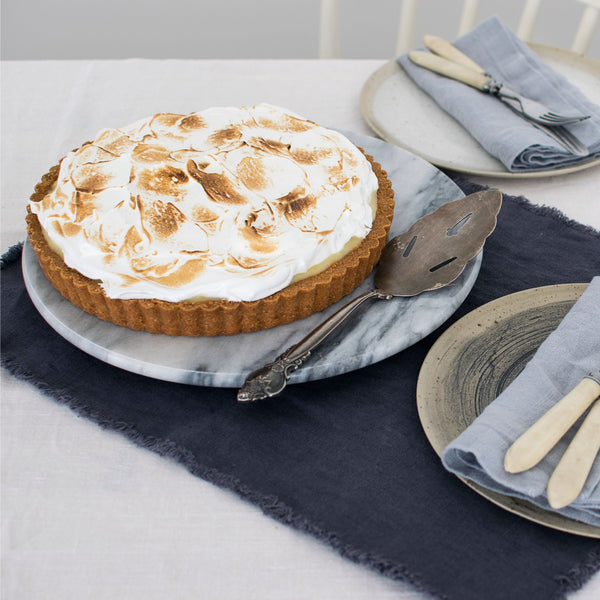 Linen Tales Dark Grey Linen Napkins With Fringes Set Of 2