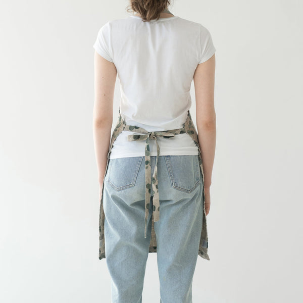 Linen Tales Eucalyptus On Natural Linen Daily Apron
