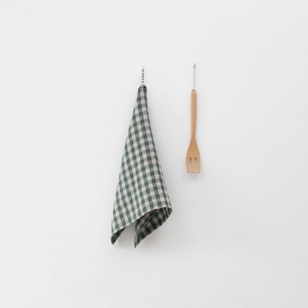 linen tales Forest Green Gingham Linen Kitchen Towel