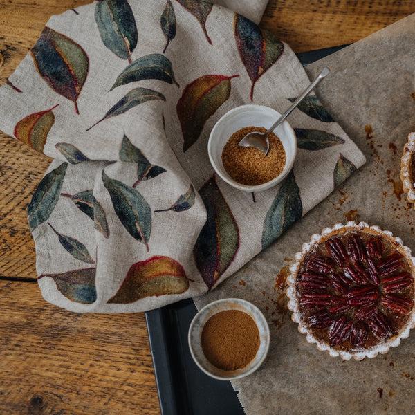 Linen Tales Golden Fall On Natural Linen Kitchen Towel