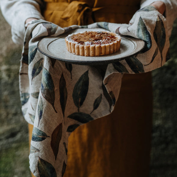 Linen Tales Golden Fall On Natural Linen Kitchen Towel