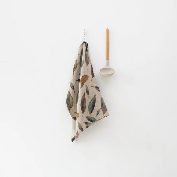 linen tales Golden Fall on Natural Linen Kitchen Towel
