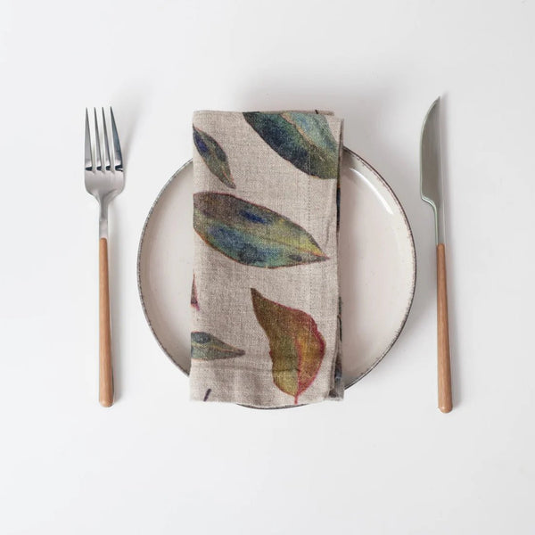 linen tales Golden Fall on Natural Linen Napkins Set of 2