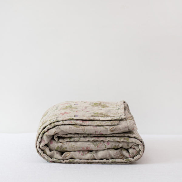 linen tales Kids Botany & Melange Linen Quilted Blanket