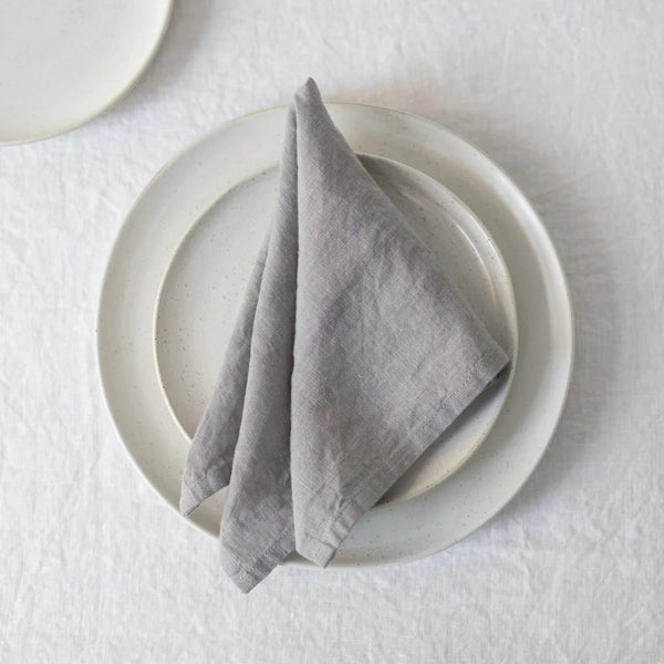 linen tales Light Grey Lightweight Linen Napkins Set of 2
