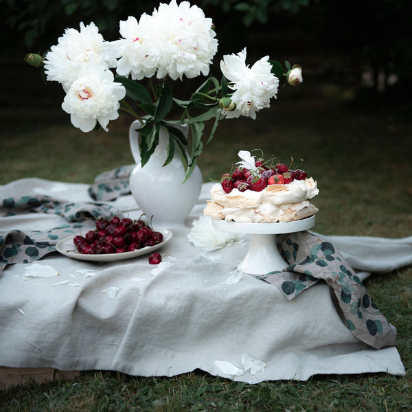 Linen Tales Light Grey Lightweight Linen Tablecloth