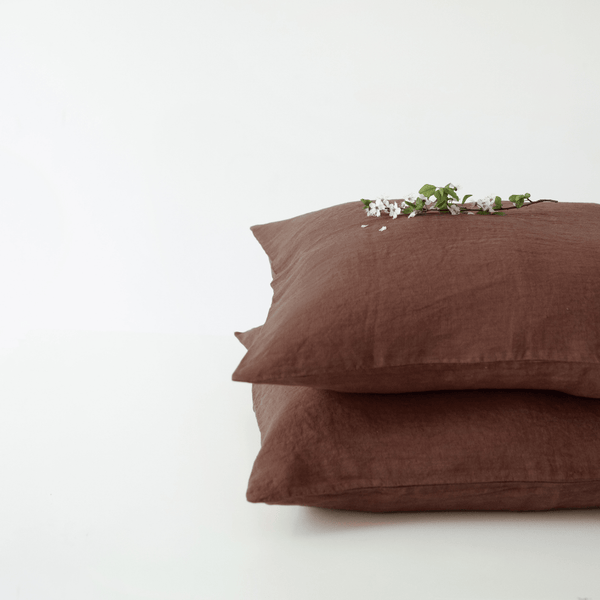 linen tales LIMITED EDITION Chocolate Linen Pillowcase