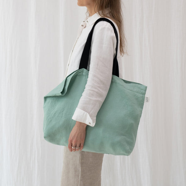 linen tales LIMITED EDITION Linen Tales Lichen Twill Linen Shoulder Bag