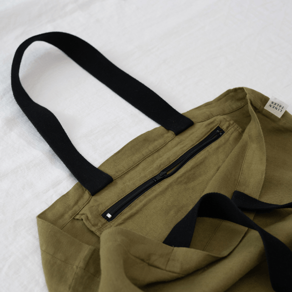 Linen Tales LIMITED EDITION Linen Tales Moss Twill Linen Shoulder Bag