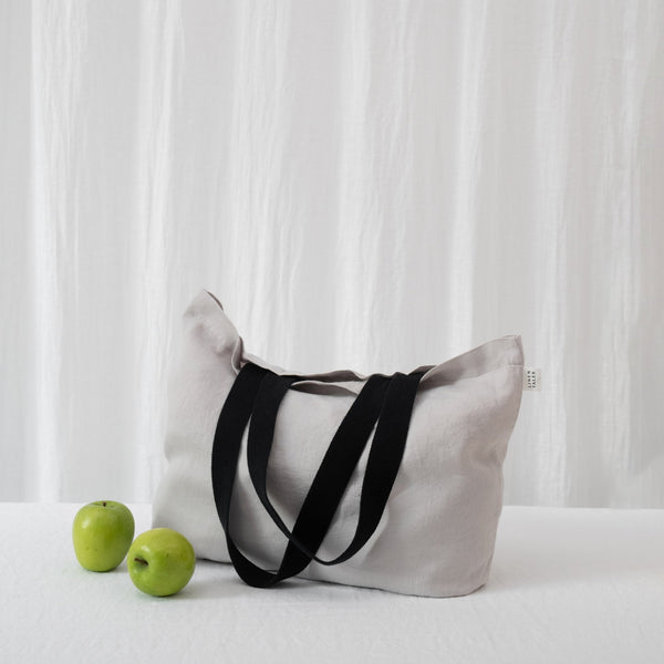 Linen Tales LIMITED EDITION Linen Tales Silver Twill Linen Shoulder Bag