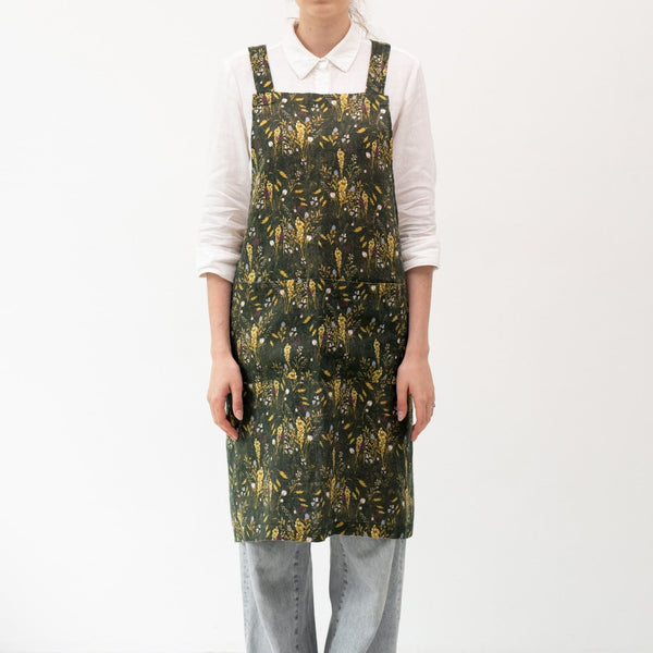 linen tales LIMITED EDITION Woodland Linen Crossback Apron