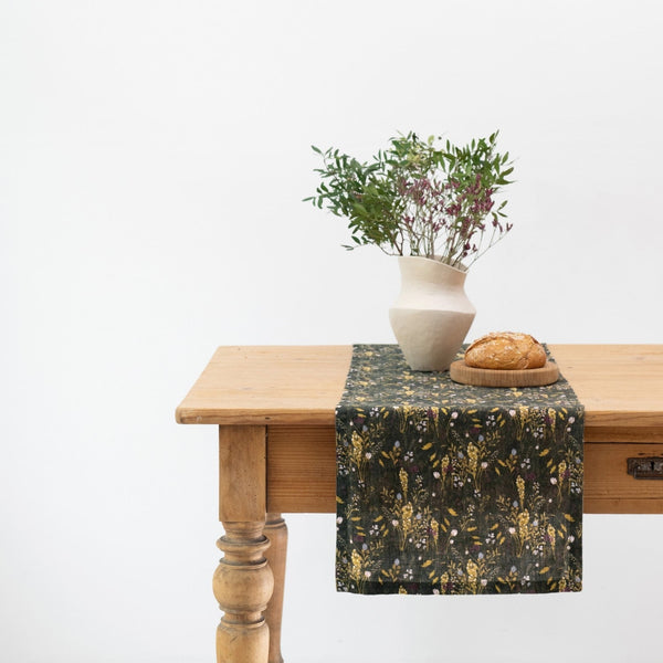 linen tales LIMITED EDITION Woodland Linen Table Runner