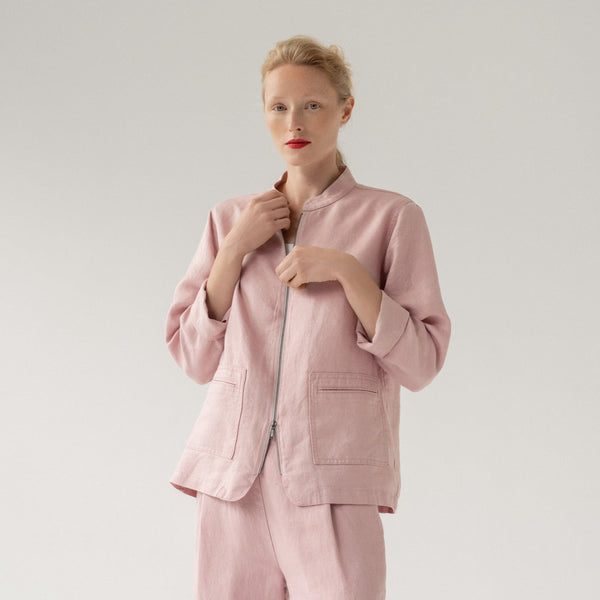 Linen Tales LIMITED EDITION Zephyr Linen Twill Cherry Tree Jacket