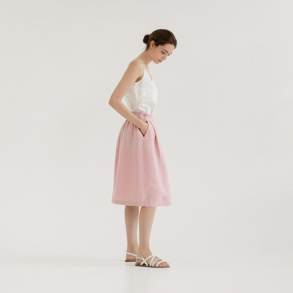 Linen Tales LIMITED EDITION Zephyr Linen Twill Tulip Skirt