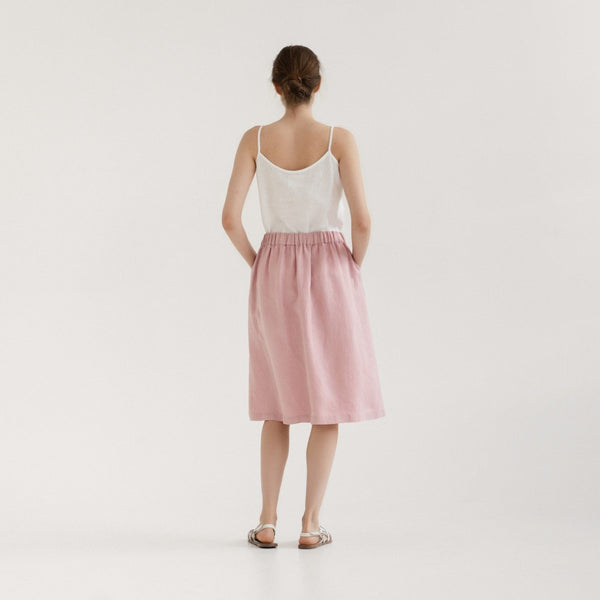 Linen Tales LIMITED EDITION Zephyr Linen Twill Tulip Skirt
