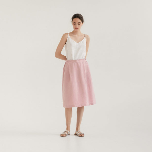 linen tales LIMITED EDITION Zephyr Linen Twill Tulip Skirt