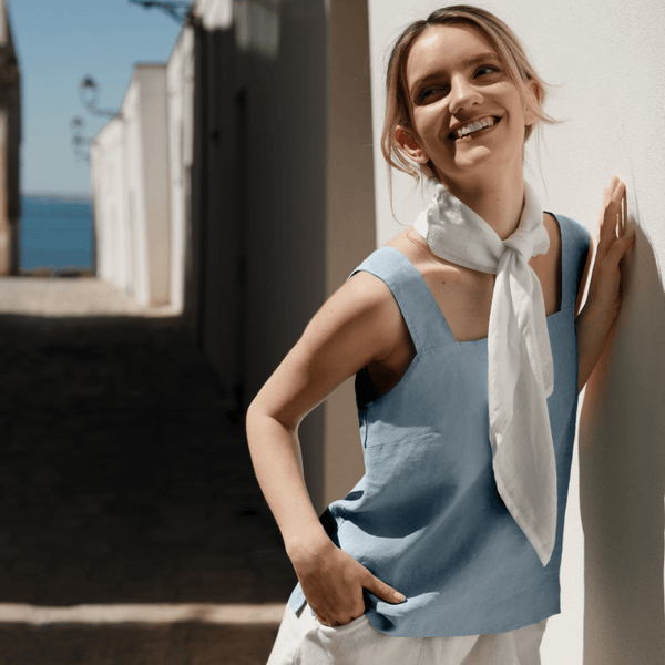 linen tales Allure Linen Polka Top