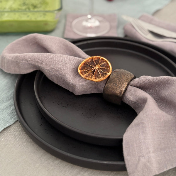 Linen Tales Ash Linen Napkins Set Of 2