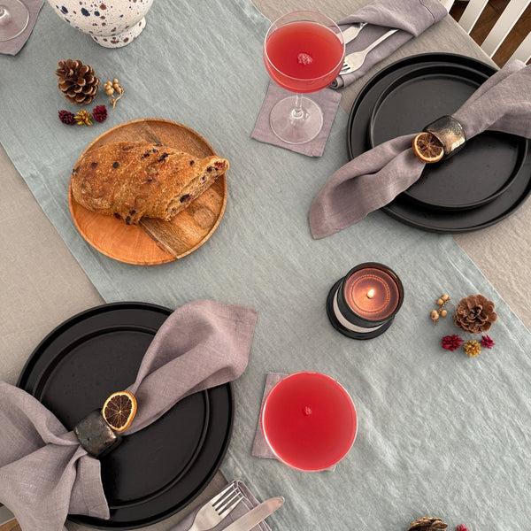 Linen Tales Ash Linen Napkins Set Of 2