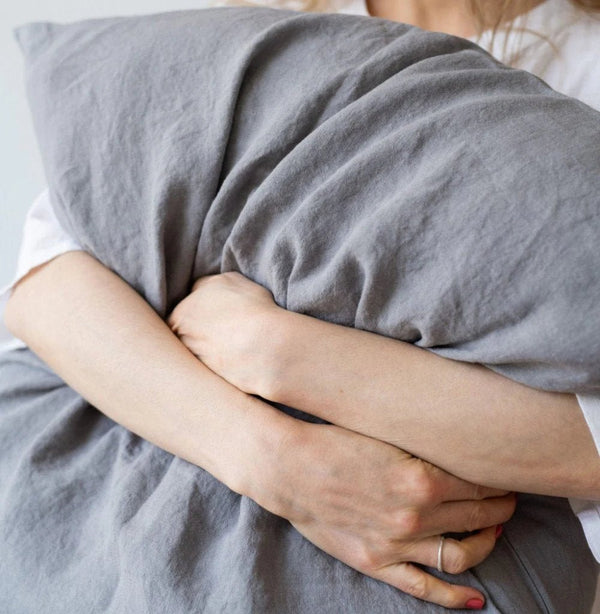 Linen Tales Ash Linen Pillowcase