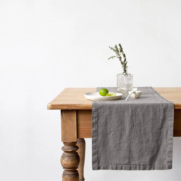 linen tales Ash Linen Table Runner