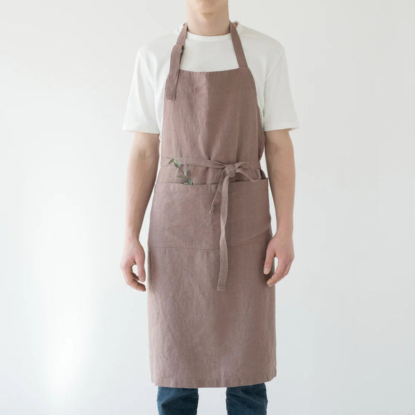 linen tales Ashes of Roses Linen Chef Apron