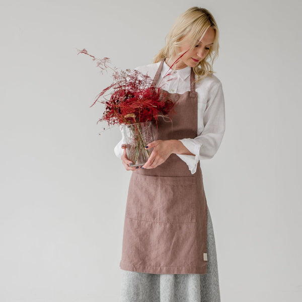 Linen Tales Ashes Of Roses Linen Daily Apron