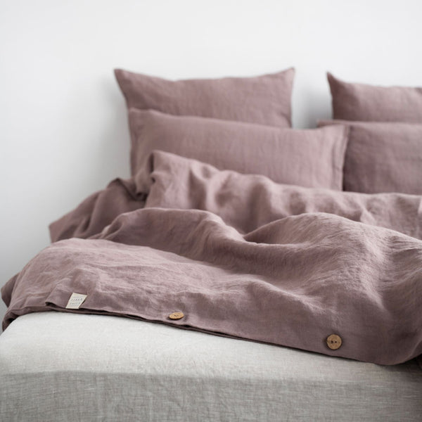 Linen Tales Ashes Of Roses Linen Duvet Cover Set