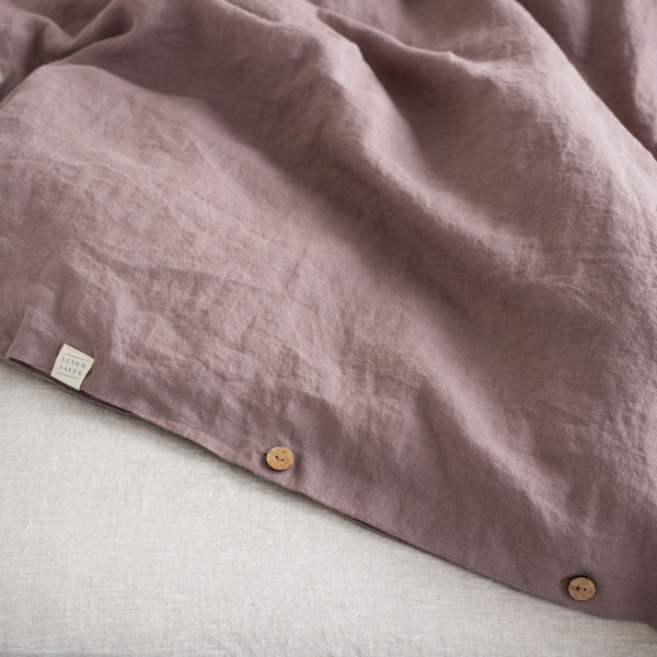 Linen Tales Ashes Of Roses Linen Duvet Cover Set