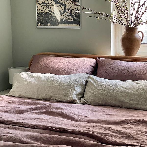 Linen Tales Ashes Of Roses Linen Pillowcase