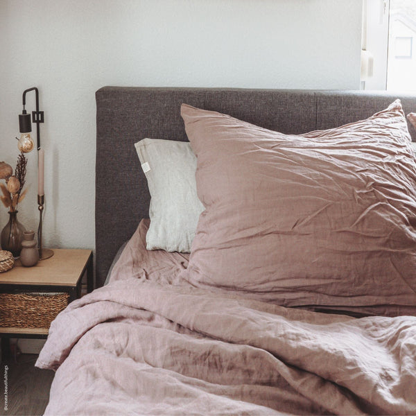 Linen Tales Ashes Of Roses Linen Pillowcase