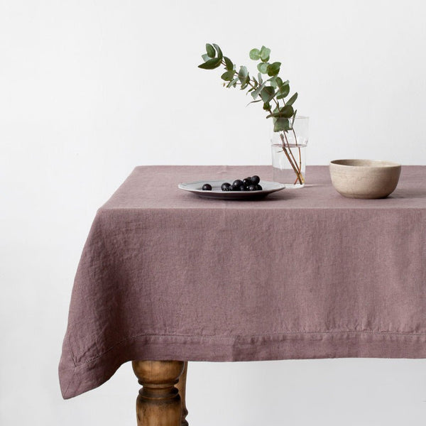 Linen Tales Ashes Of Roses Linen Tablecloth