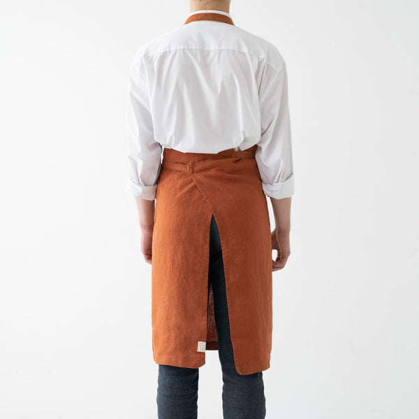 Linen Tales Baked Clay Linen Chef Apron