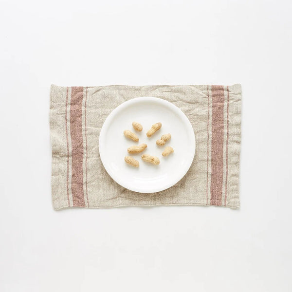 linen tales Beige Stripe Vintage Linen Placemat