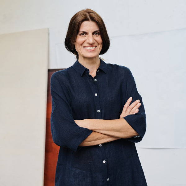 Linen Tales Bilberry Blue Linen Oregano Shirt