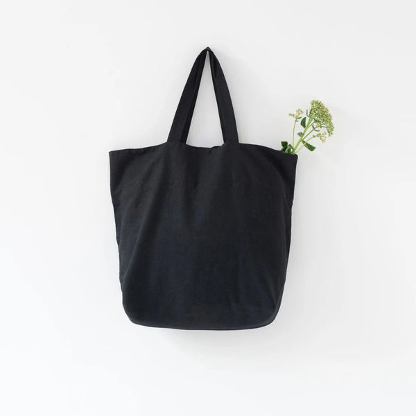 linen tales Black Linen Big Bag