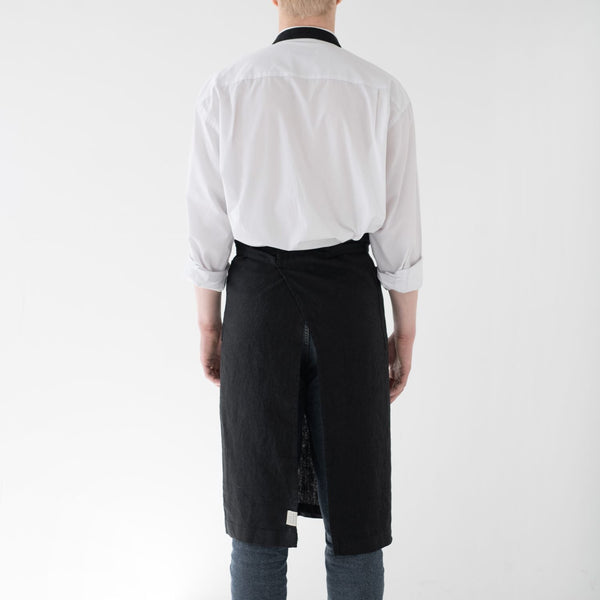 Linen Tales Black Linen Chef Apron
