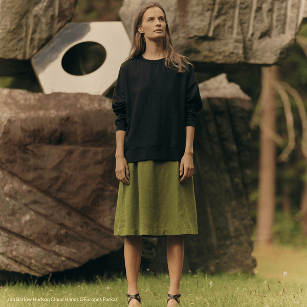 linen tales Black Linen Dahlia Jumper