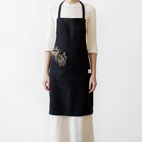 linen tales Black Linen Daily Apron